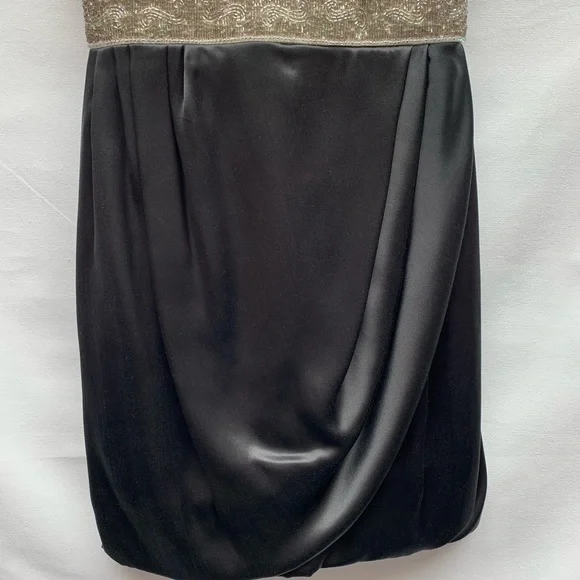 Maria Bianca Nero Size Small Black Silver Corset Beaded waist Cocktail dress Y2K - Picture 4 of 9